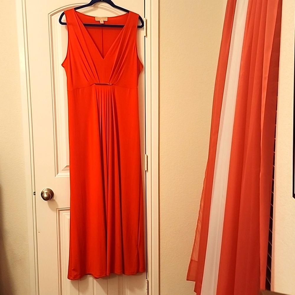 Michael Kors orange maxi dress